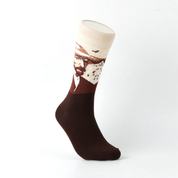Van Gogh self portrait art socks