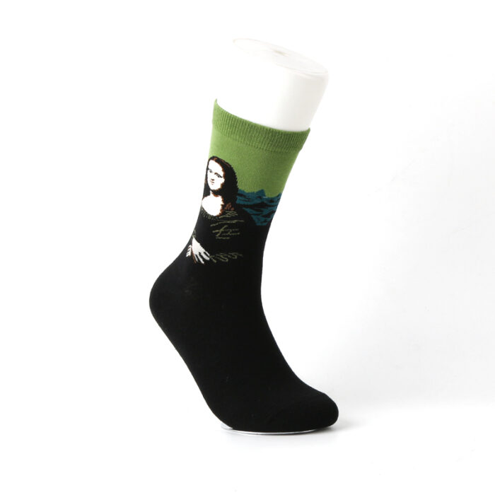 Mona Lisa's smile art socks