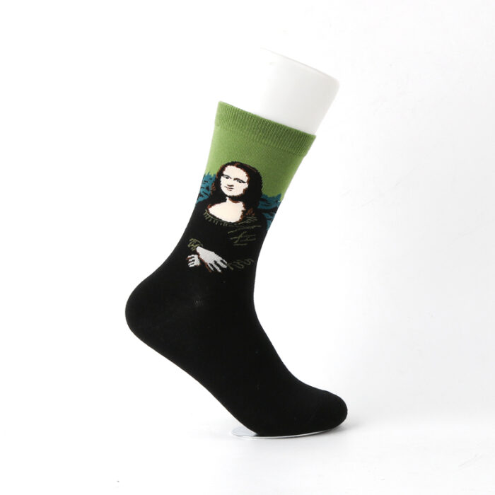 Mona Lisa's smile art socks - Image 2
