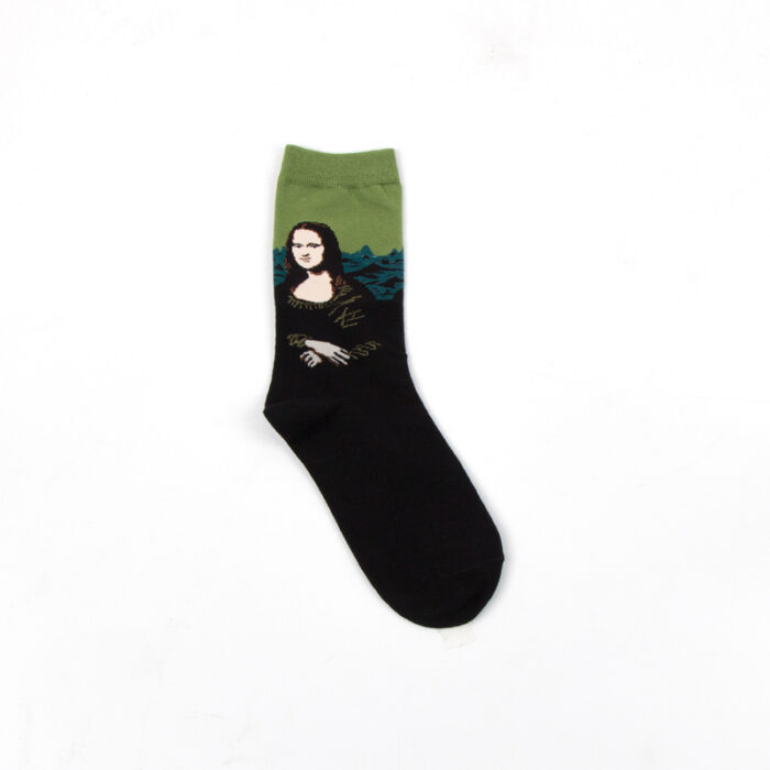 Mona Lisa's smile art socks - Image 3