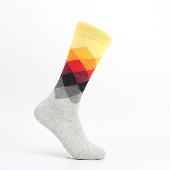 Diamond fashion socks gray