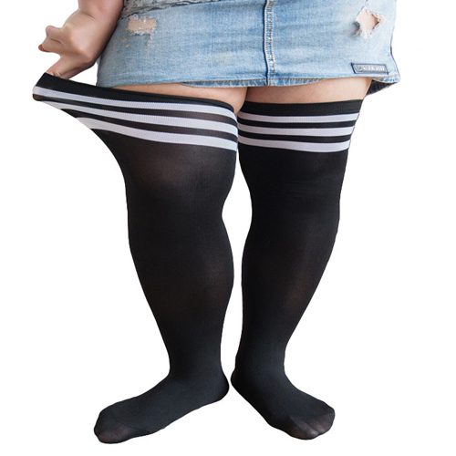 plus size thigh high socks