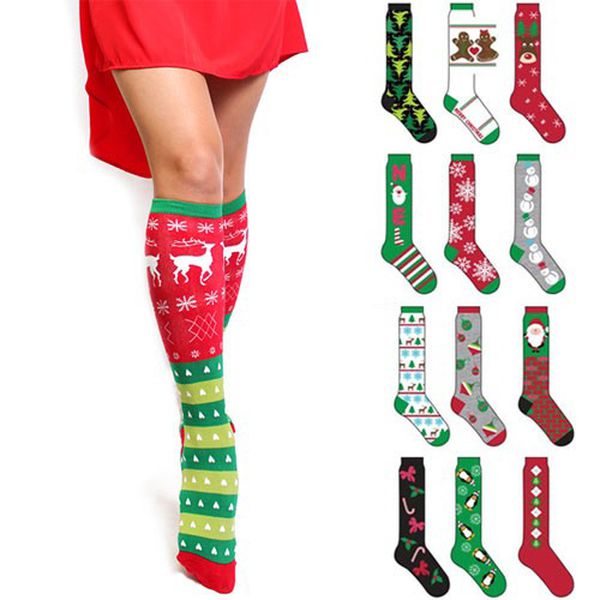 christmas knee high socks, Support custom & private label - Kaite socks