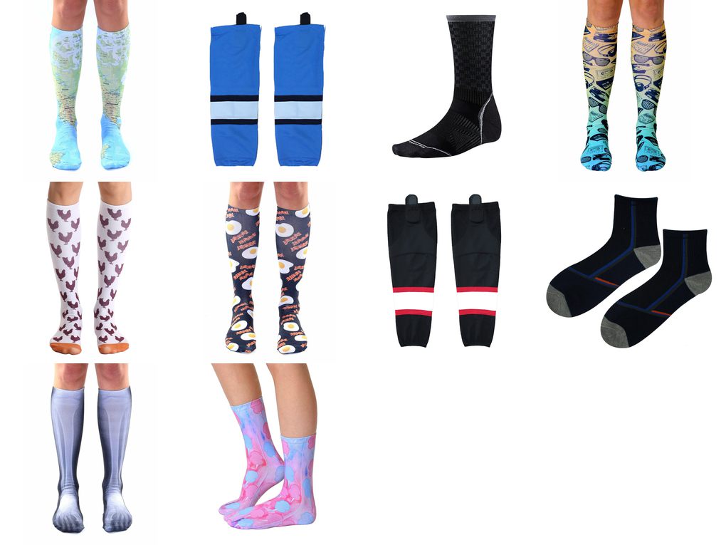 100 polyester socks