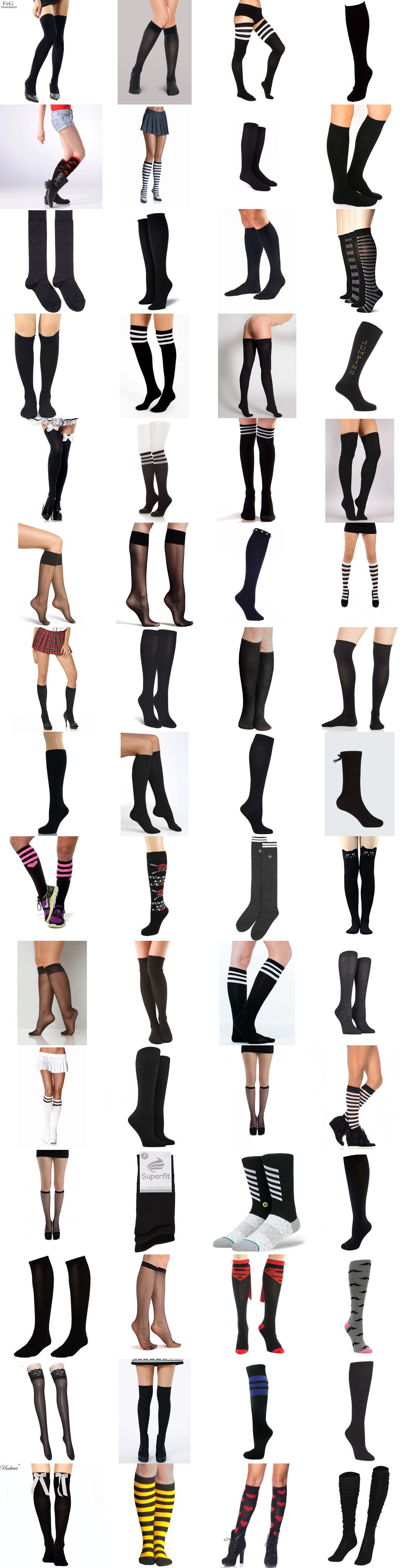 black knee high socks