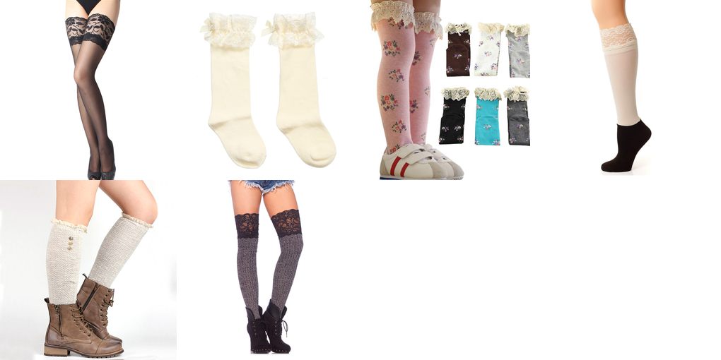 knee high lace socks