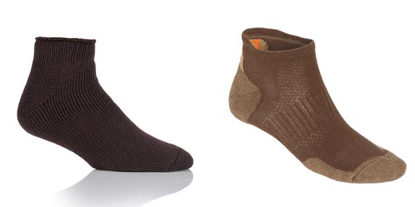 mens brown ankle socks