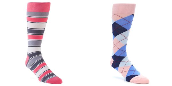 mens dress socks pink