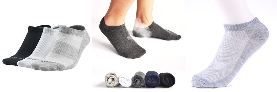 mens gray ankle socks