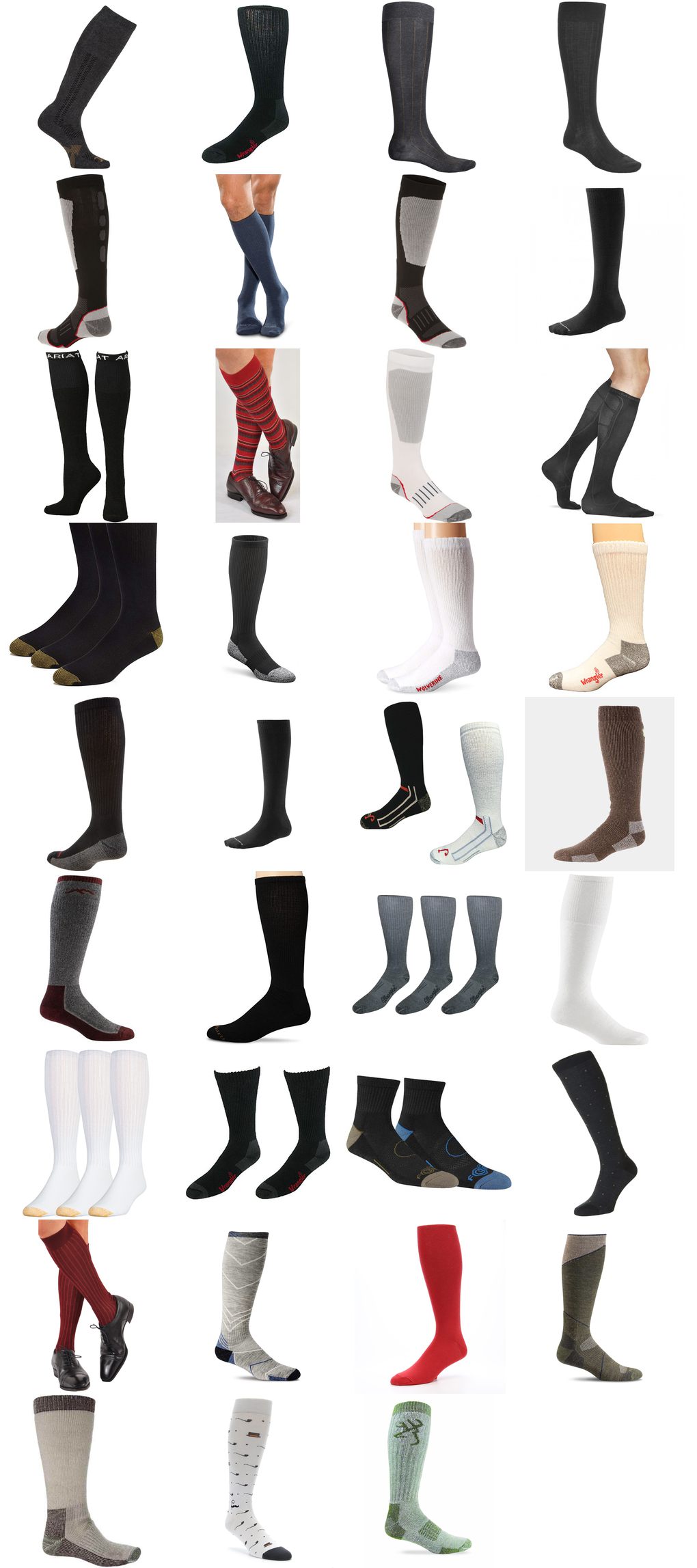 mens over the calf boot socks