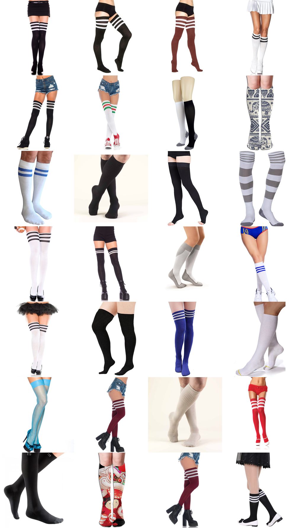 thigh high athletic socks