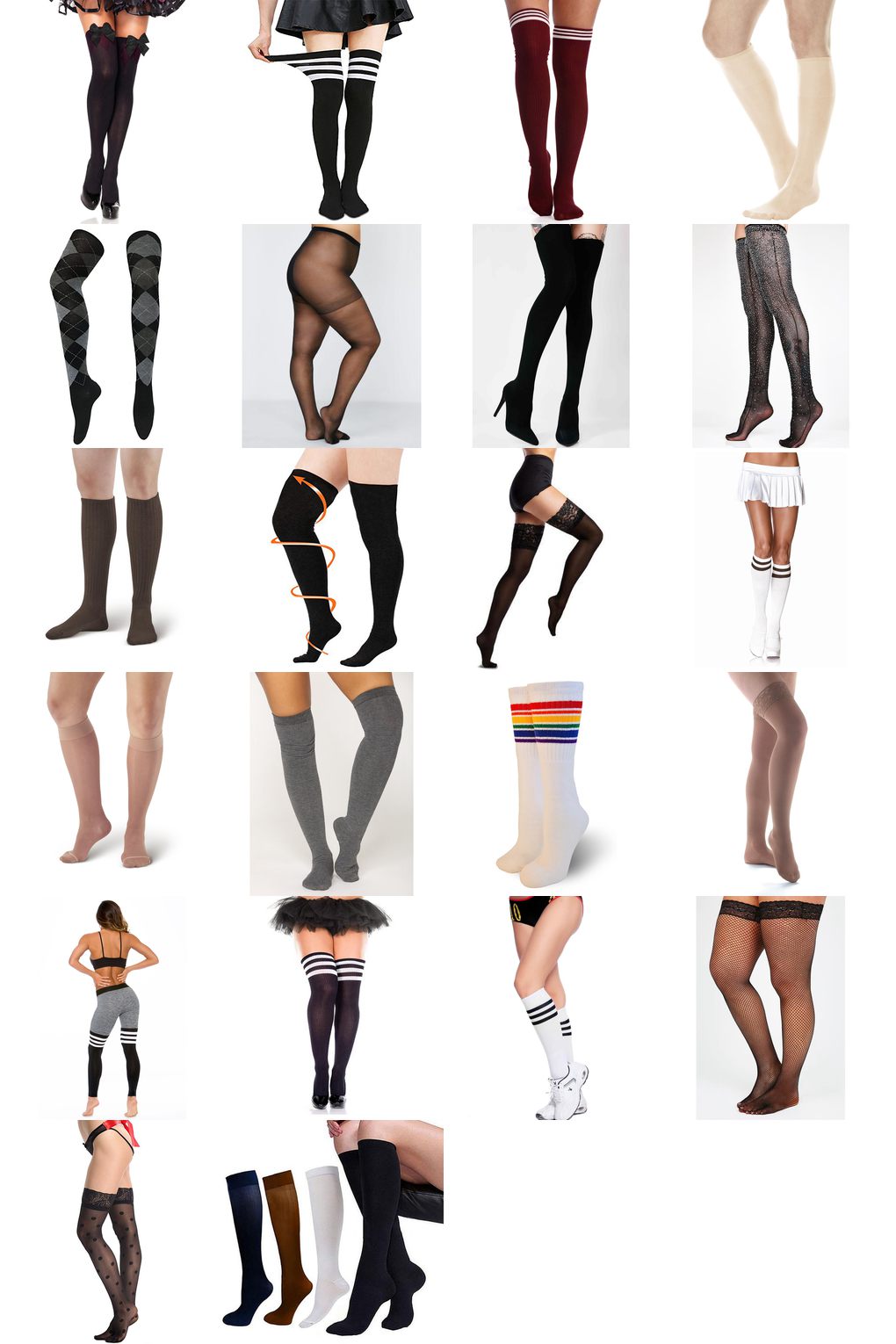 thigh high tube socks plus size