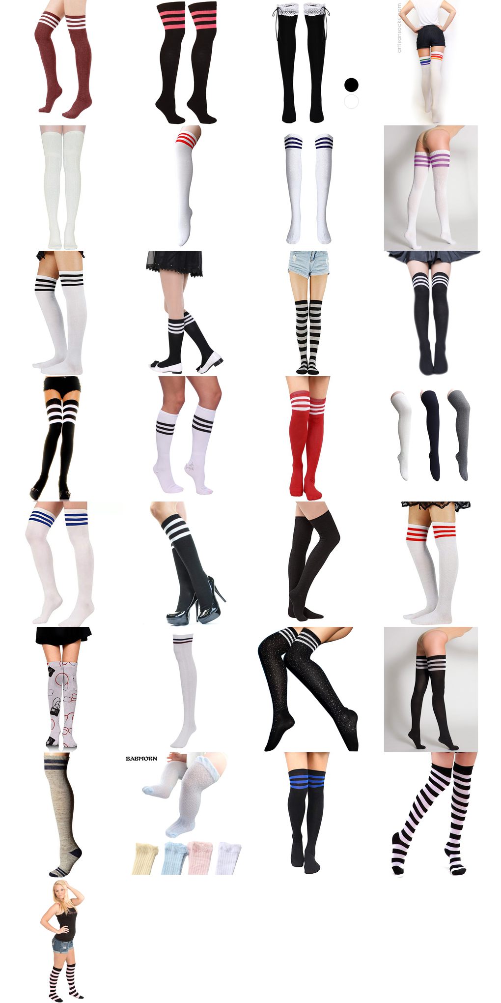 thigh high tube socks