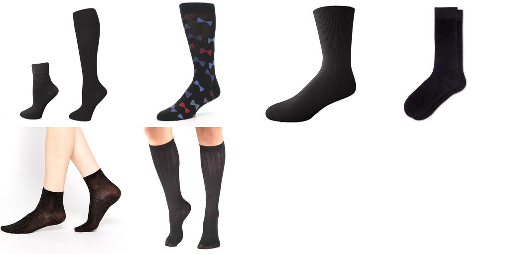 womens black dress socks