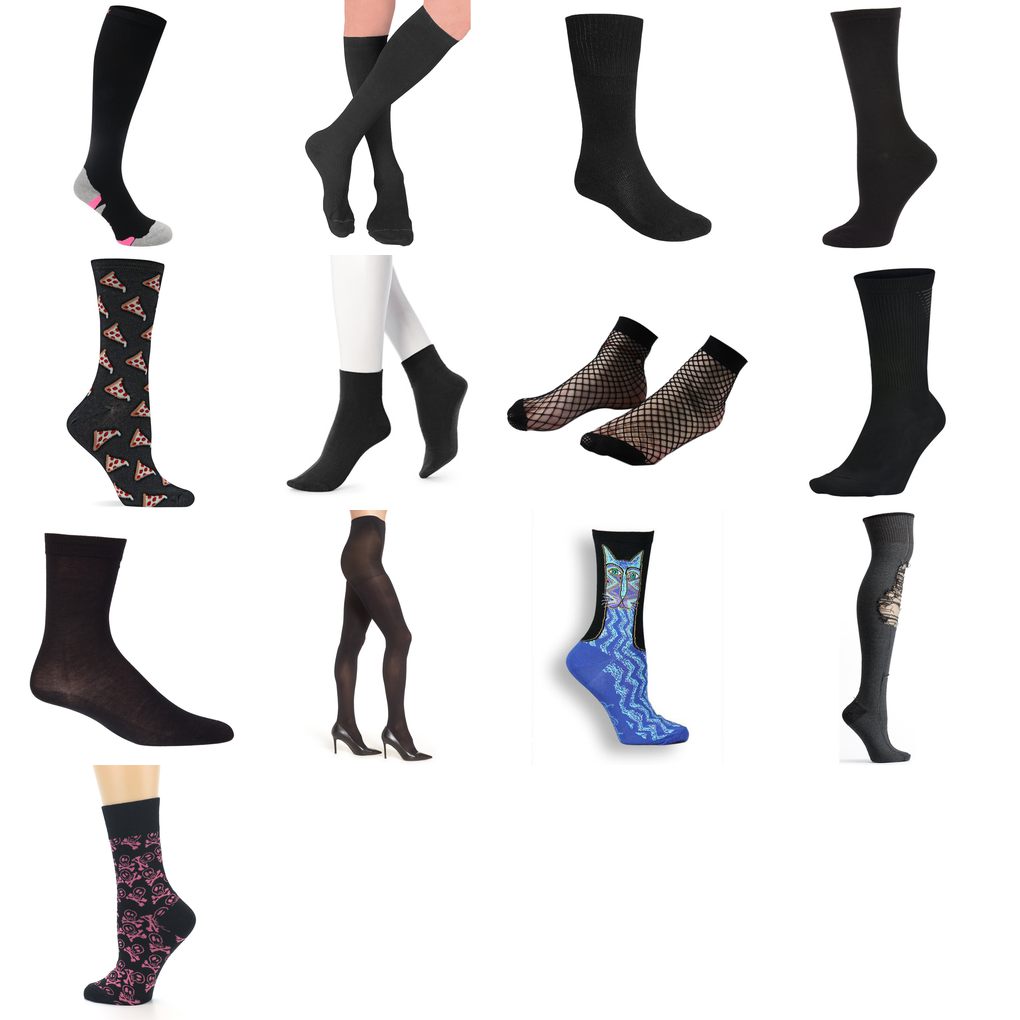 womens black socks