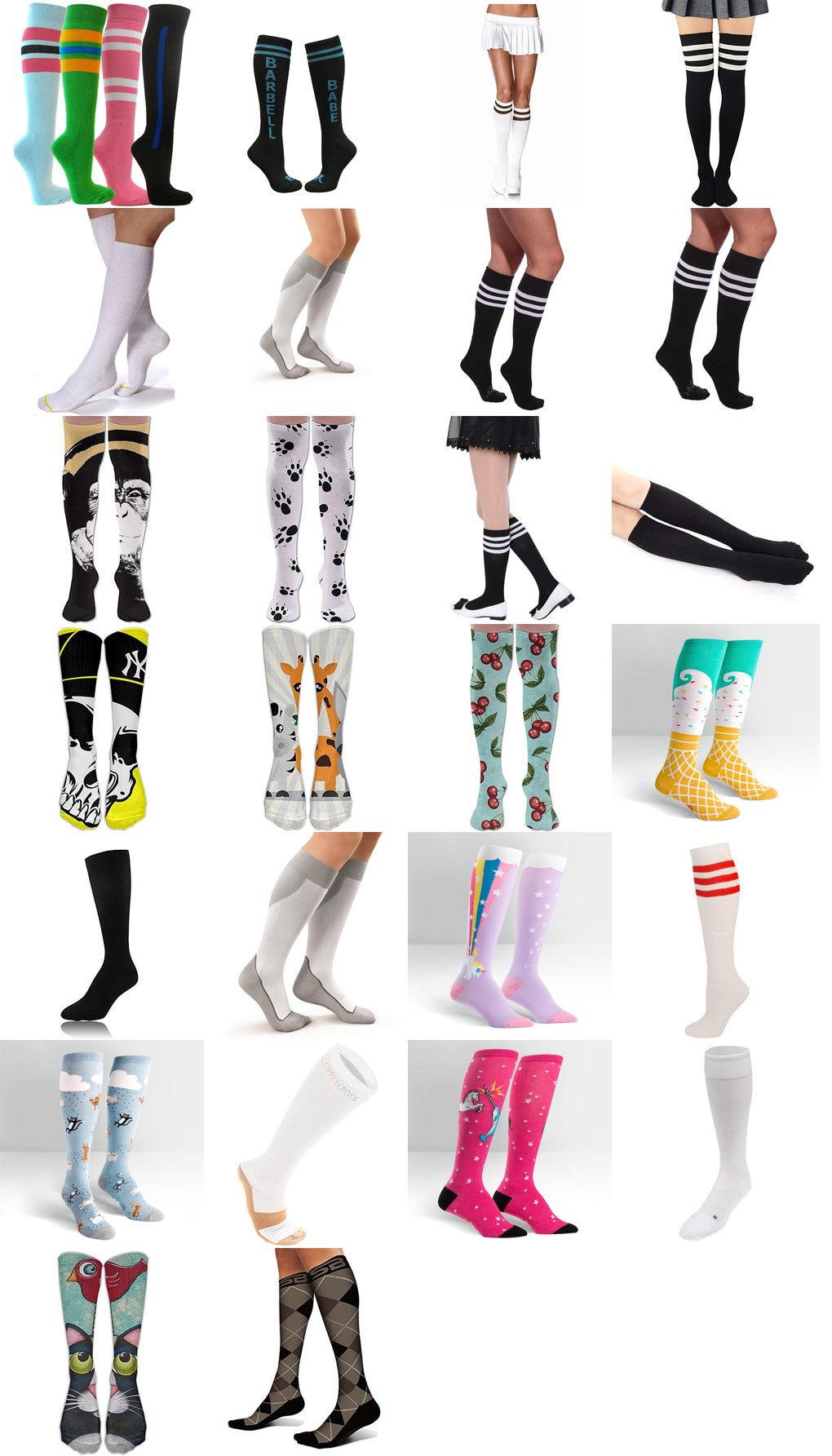 womens knee high athletic socks