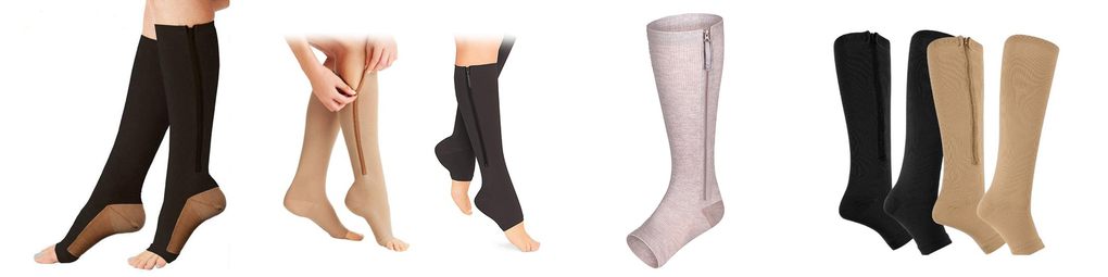 zipper compression socks